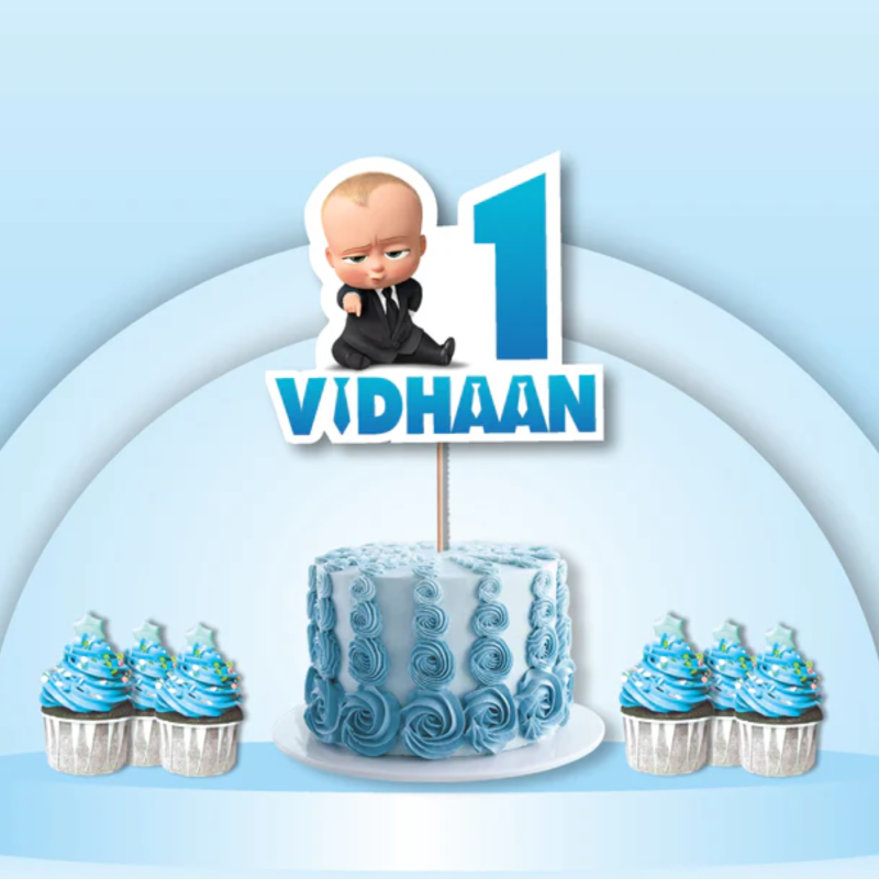 PSI Boss Baby Theme Cake Topper